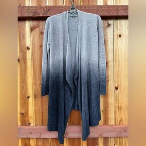 Barefoot Dreams Ombre Gray Cardigan Open bamboo chic lite Sz S/M *